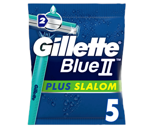 Barberingsutstyr - Gillette Blue II Plus Slalom Engangshøvler, x-5Pakn. - 7702018466726