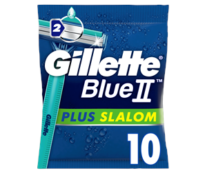 Barberingsutstyr - Gillette Blue II Plus Slalom Engangshøvler, x-10Pakn. - 7702018466689