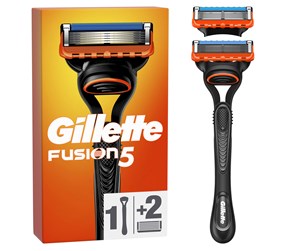 Barberingsutstyr - Gillette Fusion5 Barberhøvelhåndtak + 2 blad - 7702018458110