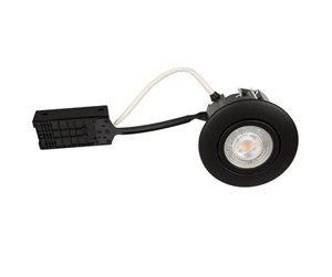 Lamper - Scan Products Luna quick install 230v dimmable flicker free gu10 5w 2700k 370lm ip44 matt black round - 10015