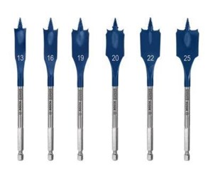 Bormaskin & Bits - Bosch Expert SelfCut Speed - Milling cutter bit - for softwood hardwood - spade bit - flat - 6 pieces - 25 mm 13 mm 20 mm 16 mm 22 mm 19 mm - hex - 2608900333