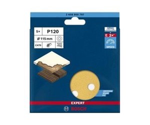 Slipemaskin - Bosch SLIBEBLAD EXC 115MM K120 8H 5 STK - 2608900797