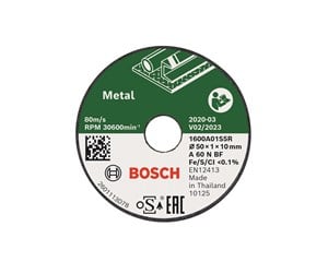 Verktøy - Bosch Expert for Inox kappeskive rett 50 mm, pakke med 3 deler 50x10mm - 1600A01S5Y