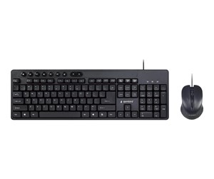 Tastatur - Gembird KBS-UM-04 - keyboard and mouse set - US - black - Tastatur & Mussett - Amerikansk Engelsk - Svart - KBS-UM-04