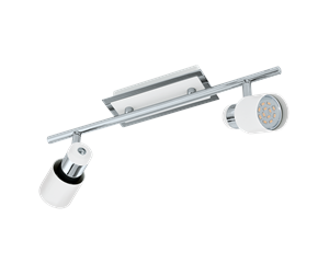 Lamper - EGLO DAVIDA spot rail 2L chrome/white - 92085