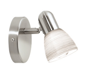 Lamper - EGLO DAKAR 1 spot brushed steel/white - 88472