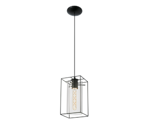 Lamper - EGLO LONCINO pendant light black/smoke-coloured - 49495