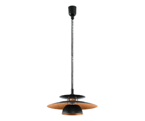 Lamper - EGLO BRENDA pendant with lever lift Ø430 mm black/copper - 31666