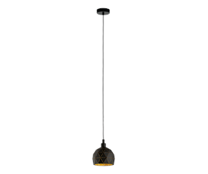 Lamper - EGLO ROCCAFORTE pendant Ø170 mm black/gold - 33345