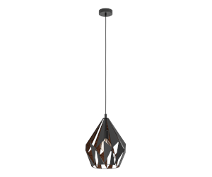 Lamper - EGLO CARLTON 1 pendant Ø310 mm black/copper - 49254