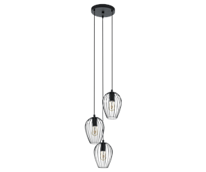 Lamper - EGLO NEWTOWN cluster pendant black - 49479