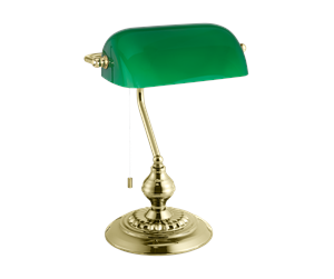 Lamper - EGLO BANKER desk lamp green/brass - 90967