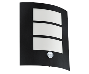 Lamper - EGLO CITY outdoor wall lamp with sensor black - 99568