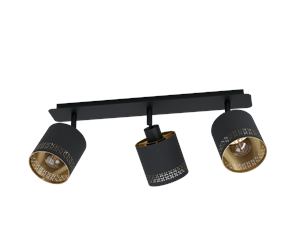 Lamper - EGLO ESTEPERRA spot rail 3L black/gold - 99278