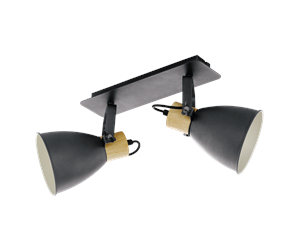 Lamper - EGLO COSWARTH spot rail 2L black/brown - 901175