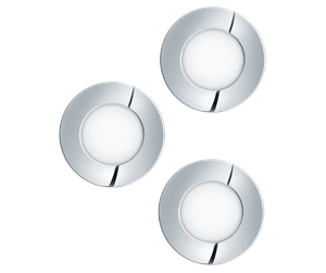 Lamper - EGLO FUEVA 1 recessed spot Ø85 mm IP44 3-pack chrome - 98635