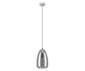 Lamper - EGLO ALOBRASE pendant Ø200 mm black-transparent - 98615