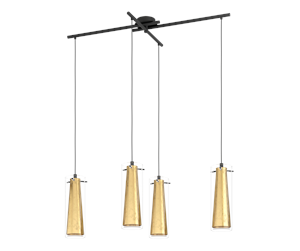 Lamper - EGLO PINTO GOLD cluster pendant black/gold - 97653