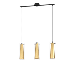 Lamper - EGLO PINTO GOLD long table pendant black/gold - 97652