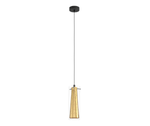 Lamper - EGLO PINTO GOLD pendant light black/gold - 97651