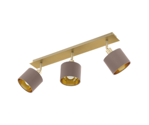 Lamper - EGLO VALBIANO spot rail 3L cappuccino/gold - 97538