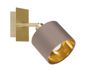 Lamper - EGLO VALBIANO spot  brushed brass satin nickel - 97536