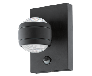 Lamper - EGLO SESIMBA 1 outdoor wall lamp with sensor black - 96021