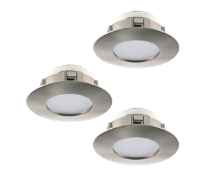 Lamper - EGLO PINEDA recessed spotlight LED 3x6W brushed steel - 95823