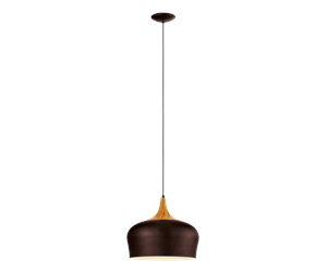 Lamper - EGLO OBREGON pendant light brown/oak - 95385