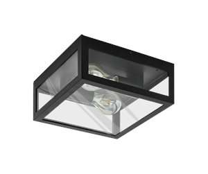 Lamper - EGLO ALAMONTE 1 outdoor ceiling lamp black - 94832