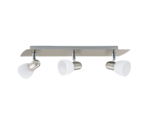 Lamper - EGLO ENEA spot rail 3L sanitized nickel/white - 90985