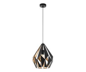 Lamper - EGLO CARLTON 1 pendant Ø310 mm black/gold - 49931