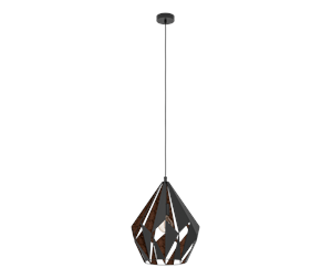 Lamper - EGLO CARLTON 1 pendant Ø385 mm black/copper - 49878