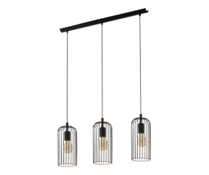 Lamper - EGLO ROCCAMENA pendant light  black copper - 49645