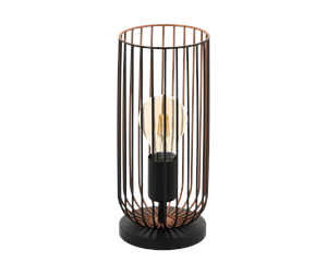 Lamper - EGLO ROCCAMENA table light  black copper - 49646