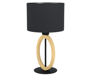 Lamper - EGLO BASILDON 1 table lamp black/wood - 43569