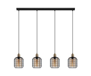 Lamper - EGLO CHISLE long table pendant black/amber - 43528