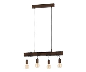 Lamper - EGLO TOWNSHEND 4 long table pendant with 4 sockets E27 antique brown - 43523