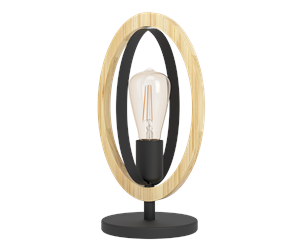 Lamper - EGLO BASILDON table lamp black/wood - 43464