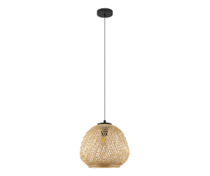 Lamper - EGLO DEMBLEBY pendant light wood/black - 43261