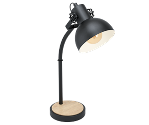 Lamper - EGLO LUBENHAM table lamp black/wood - 44058