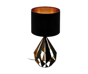 Lamper - EGLO CARLTON 5 table lamp black/copper - 43077