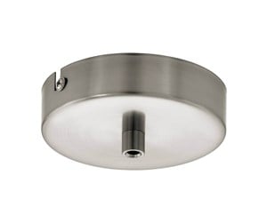 Tilbehør (fester, stikkontakter osv.) - EGLO LUMINAIRE LIKE YOU canopy with 1 outlet, brushed steel - 33869