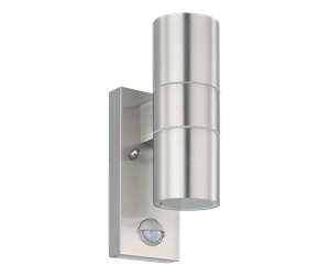 Lamper - EGLO RIGA 5 outdoor wall lamp with sensor stainless steel - 32898