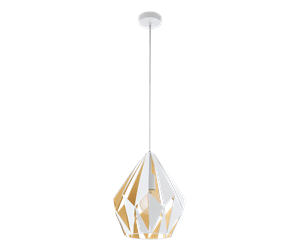 Lamper - EGLO CARLTON 1 pendant Ø310 mm white/gold - 49932