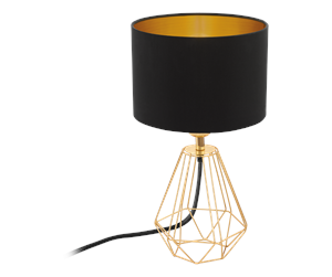 Lamper - EGLO CARLTON 2 table lamp black/gold - 95788