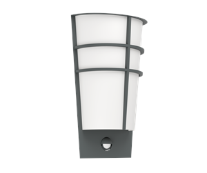 Lamper - EGLO BREGANZO 1 outdoor wall lamp with sensor anthracite - 96018