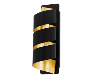 Lamper - EGLO ELIZONDO wall lamp black/gold - 98755