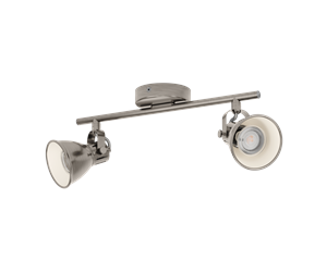 Lamper - EGLO SERAS spot rail 2L antique nickel/cream - 96553