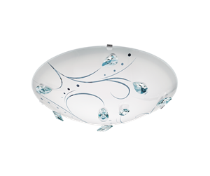 Lamper - EGLO SORRENTA 1 ceiling white/crystal - 95689